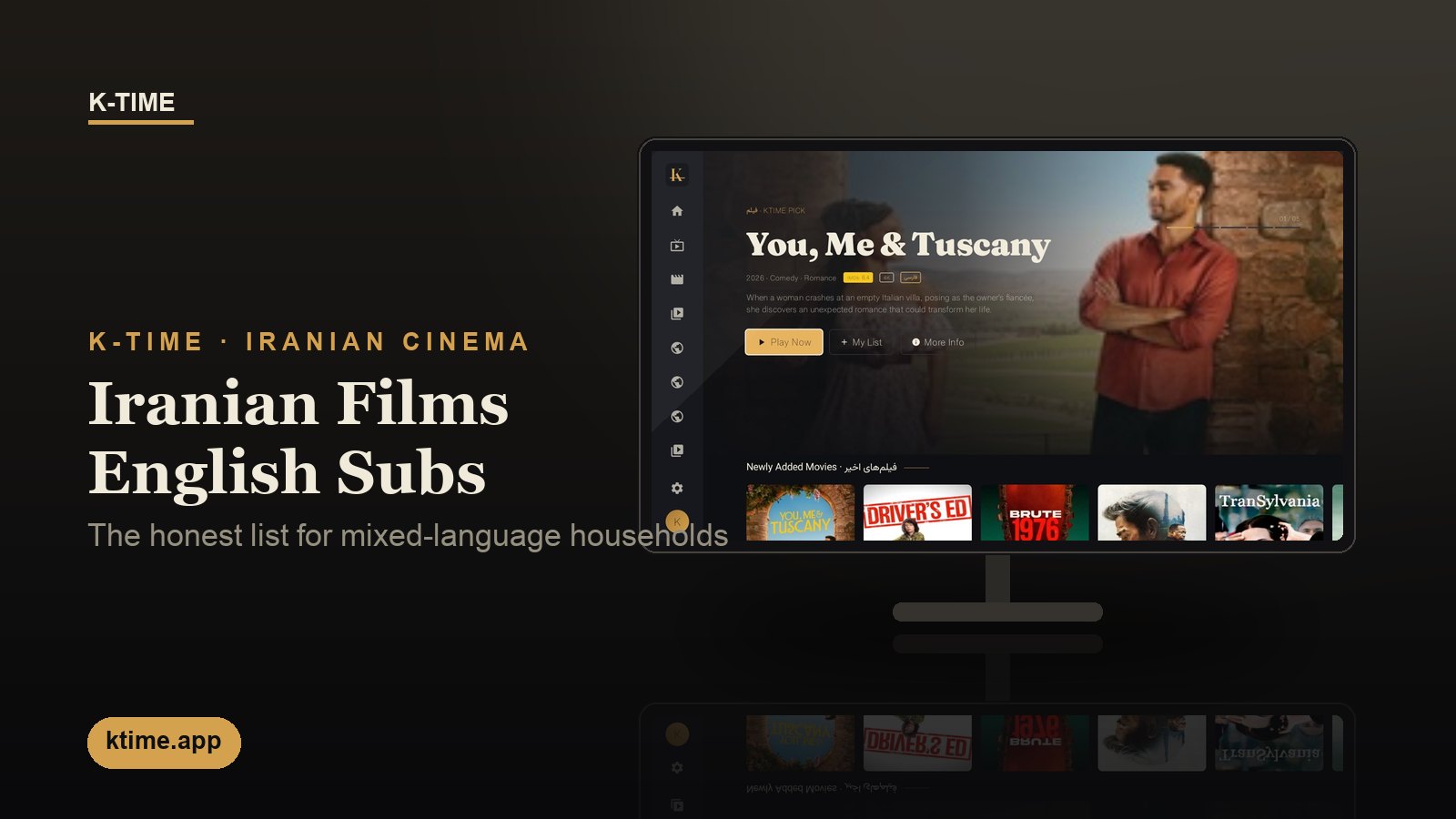 Iranian series and films with English subtitles on K-Time
