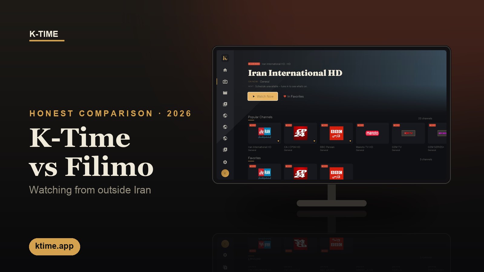 K-Time vs Filimo — comparing Persian streaming services for Iranians outside Iran