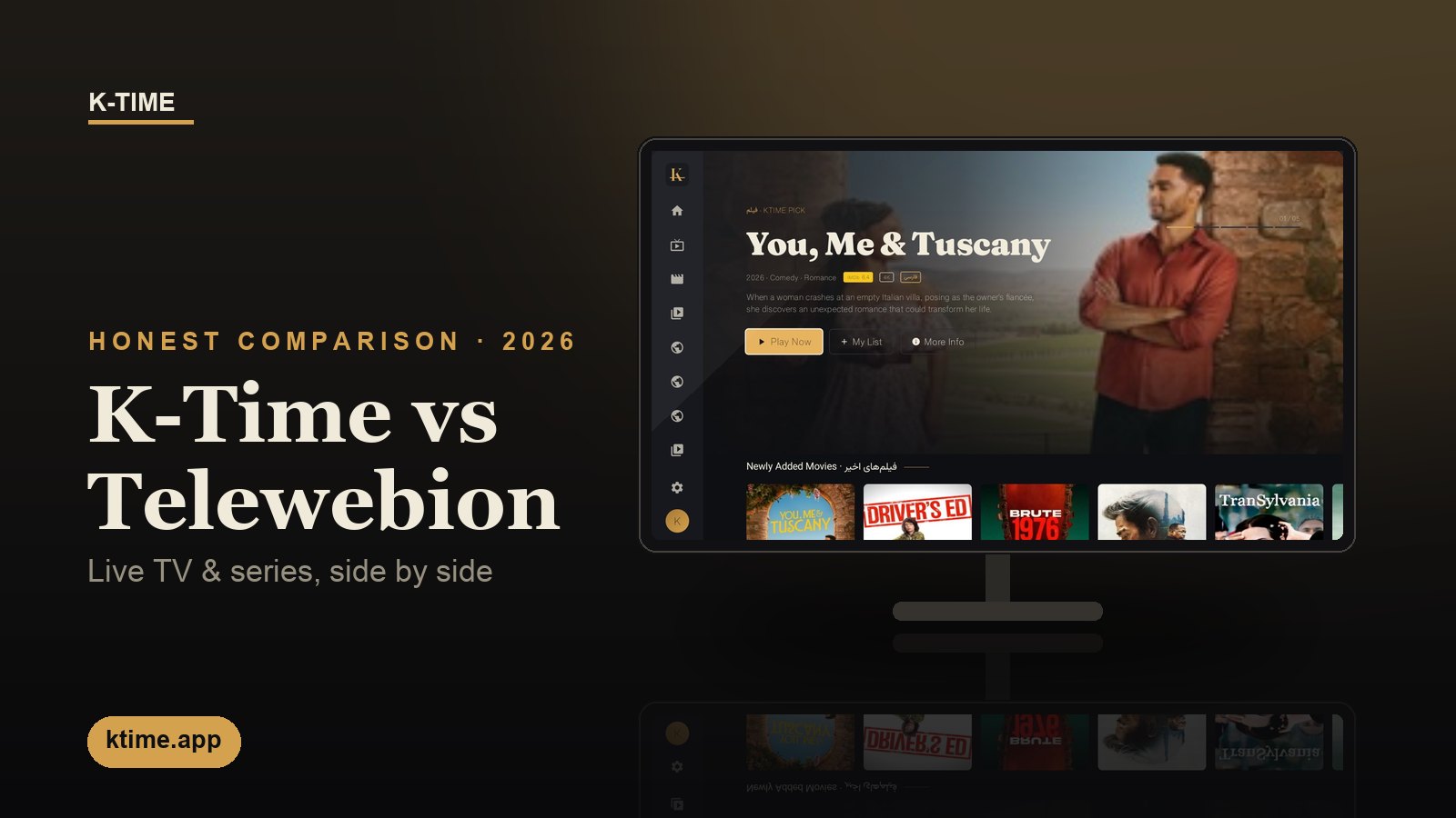 K-Time vs Telewebion — live Persian TV and series compared for viewers abroad
