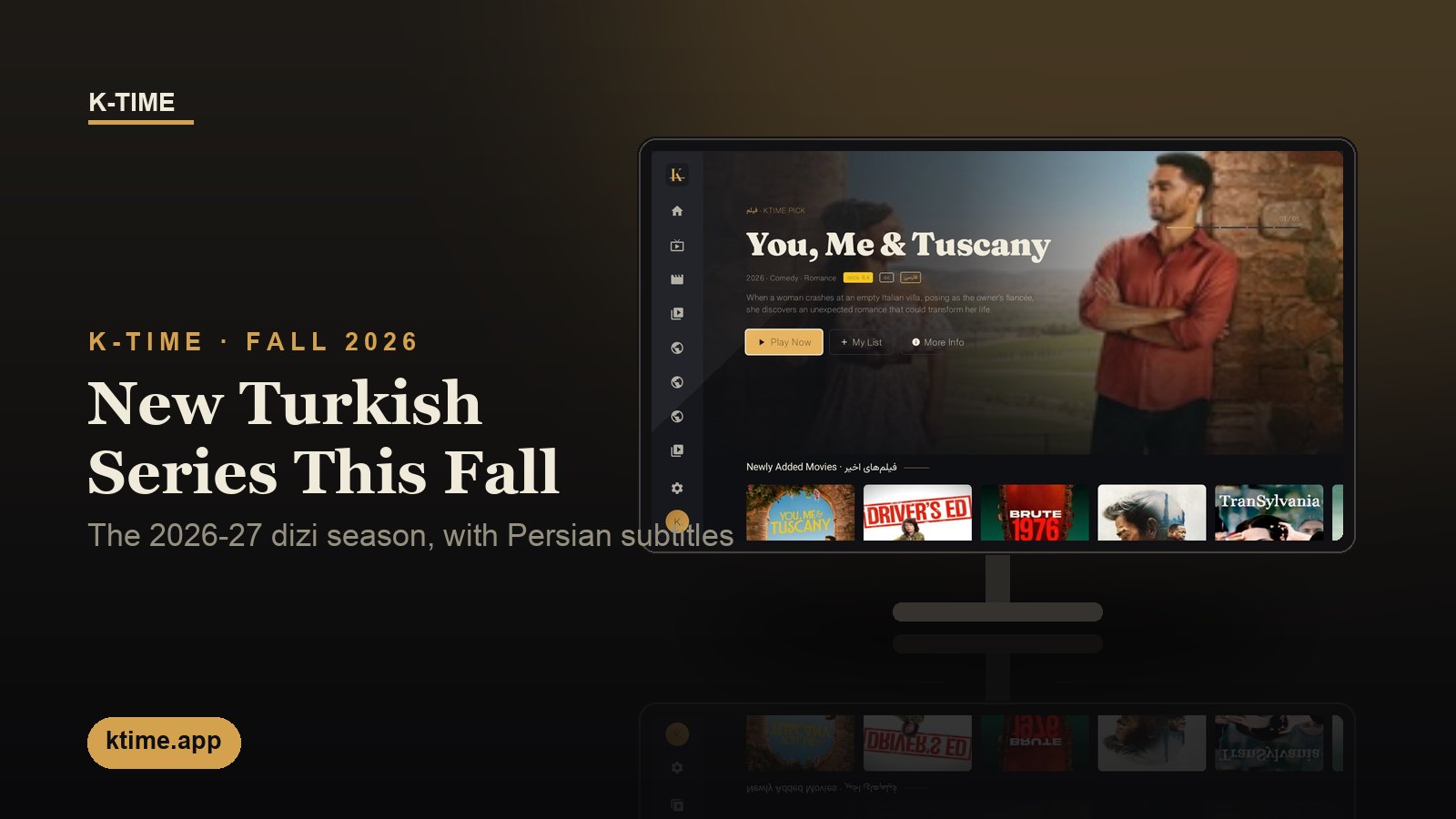 New Turkish series of the 2026–27 dizi season with Persian subtitles on K-Time