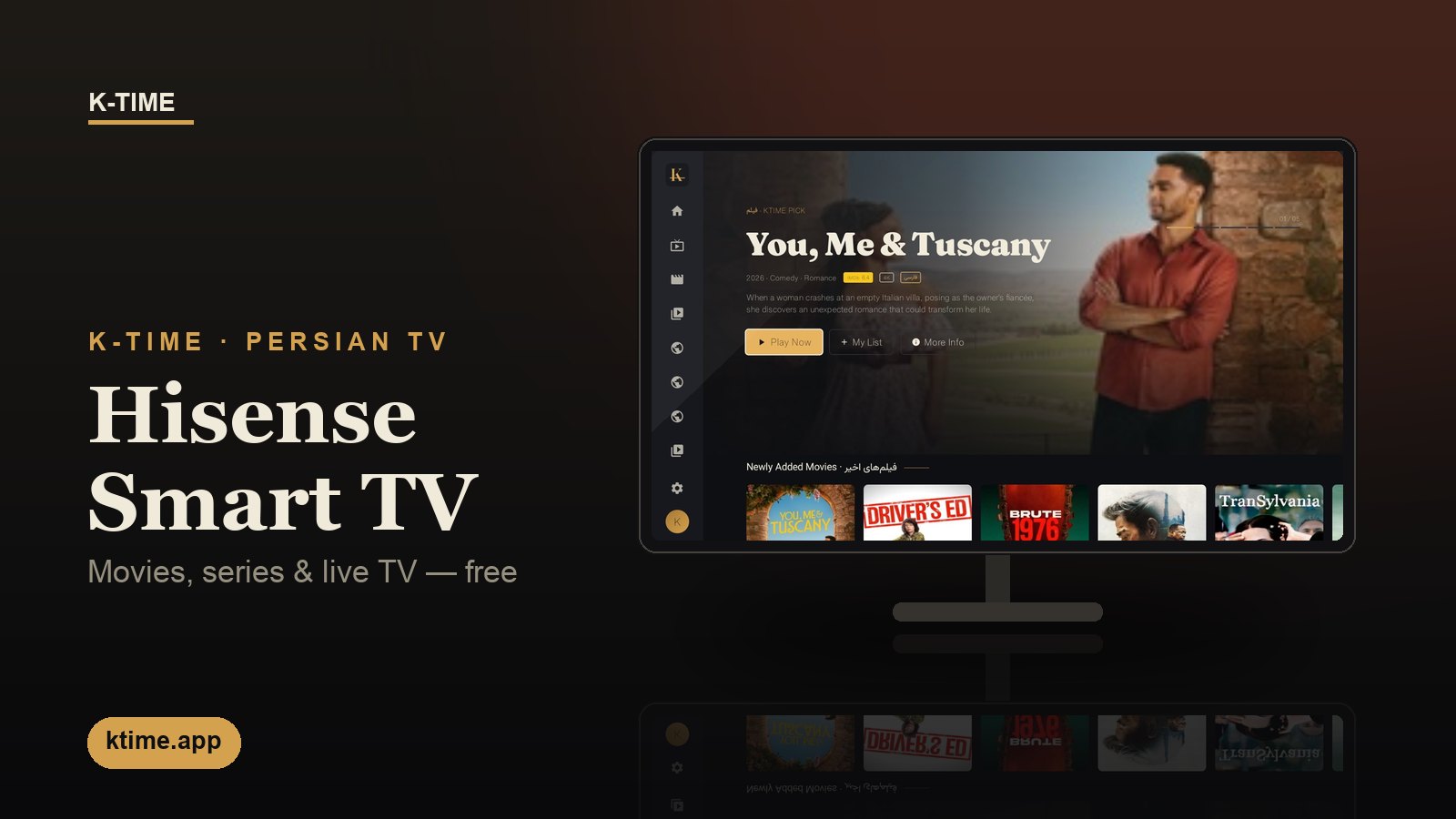 Watch K-Time on a Hisense Smart TV — Persian TV, movies and series