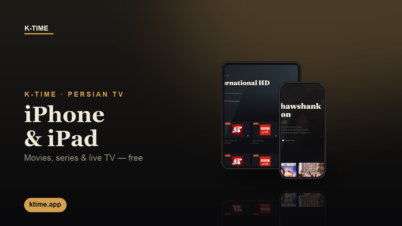 Watch K-Time on iPhone and iPad — Persian TV, movies and series
